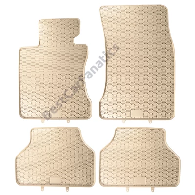 BMW E60 E61 Geyer Prémium beige - bézs gumiszőnyeg szett patenttal
