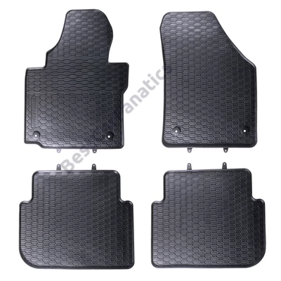 VW Volkswagen Touran I 2003-2010 Geyer Prémium fekete gumiszőnyeg szett patenttal