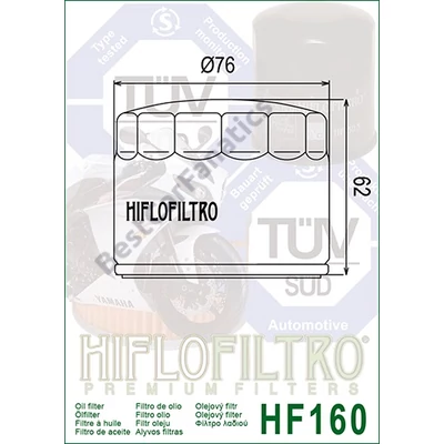 HifloFiltro HF160 olajszűrő