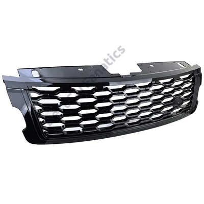 Range Rover Vogue L405 2018-2022 méhsejtes stílusú lakkozott fekete hűtőrács