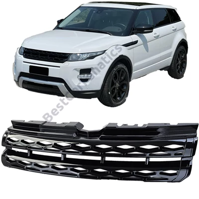 Range Rover Evoque L538 2011-2015 méhsejtes stílusú lakkozott fekete hűtőrács