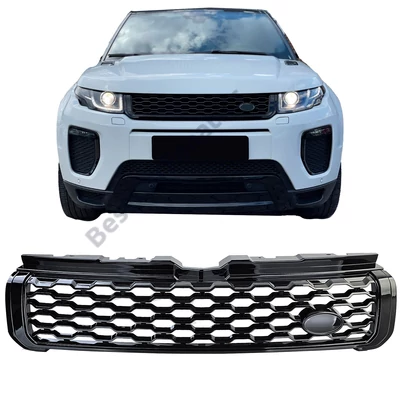 Range Rover Evoque L538 2015-2018 facelift méhsejtes stílusú lakkozott fekete hűtőrács