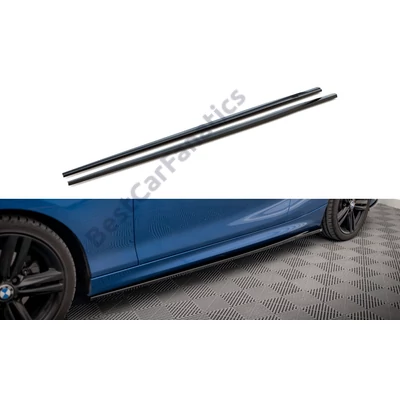 BMW F22 M-Packet Maxton Design lakkozott fekete küszöb spoiler