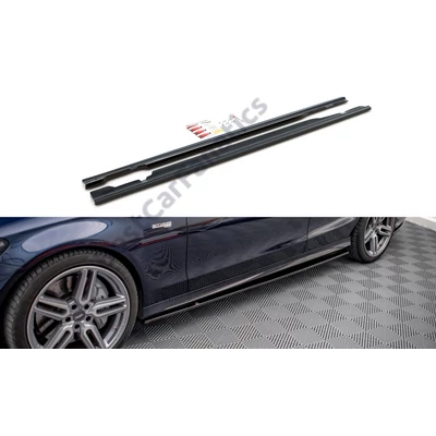 Mercedes W205 Sedan S205 Kombi C43 AMG 2016-2018 Maxton Design lakkozott fekete küszöb spoiler