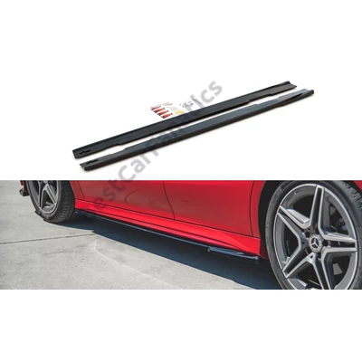 Mercedes CLA C118 X118 AMG-LINE 2019-től Maxton Design lakkozott fekete küszöb spoiler
