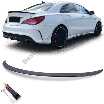 Mercedes Benz C117 CLA-osztály 2013-2019 AMG stílusú lakkozott fekete csomagtartó spoiler