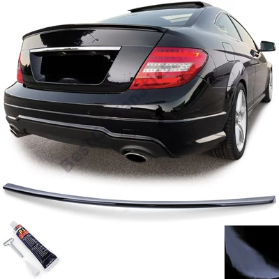 Mercedes Benz C204 C-osztály coupe AMG stílusú lakkozott fekete csomagtartó spoiler