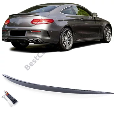 Mercedes Benz C205 coupe C-osztály AMG stílusú carbon look csomagtartó spoiler