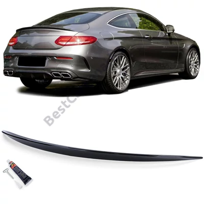 Mercedes Benz C205 coupe A205 cabrio C-osztály AMG stílusú lakkozott fekete csomagtartó spoiler