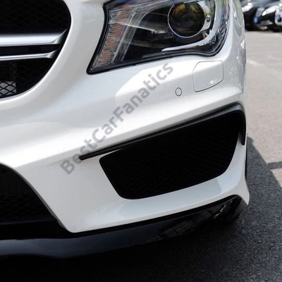 Mercedes CLA C117 2013-2016 AMG-LINE-ra lakkozott fekete első ÉL spoiler