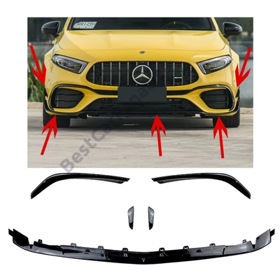 Mercedes W177 V177 A45 AMG-hez lakkozott fekete koptató lippe