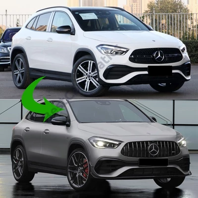 Mercedes GLA H247 AMG-LINE-ra lakkozott fekete koptató lippe