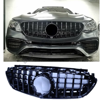 Mercedes Benz W213 E63 AMG 2017-2019 lakkozott fekete hűtőrács Panamerica AMG GT stílusban