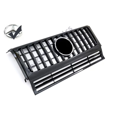 Mercedes Benz G-osztály W463 1990-2018 lakkozott fekete hűtőrács Panamerica AMG GT stílusban