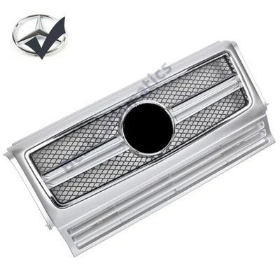 Mercedes Benz G-osztály W463 1990-2018 szatén ezüst - króm hűtőrács AMG stílusban