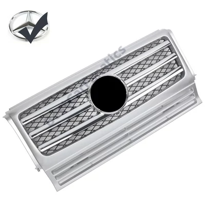 Mercedes Benz G-osztály W463 1990-2018 szatén ezüst - króm hűtőrács