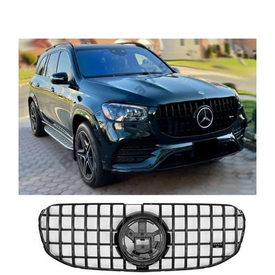 Mercedes Benz GLS X167 2019-2023 lakkozott fekete hűtőrács Panamerica AMG GT stílusban