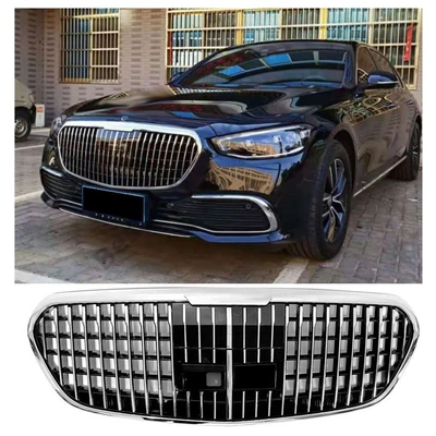 Mercedes Benz S-osztály W223 2020-tól króm - fekete hűtőrács Maybach stílusban