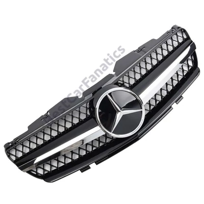 Mercedes Benz R230 SL 2001-2006 króm - lakk fekete hűtőrács AMG stílusban