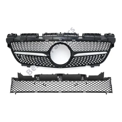 Mercedes Benz SLK R172 2011-2015 króm - lakkozott fekete hűtőrács Gyémánt stílusban