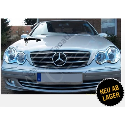 Mercedes Benz W203 krómozott fekete hűtőrács AMG stílusban