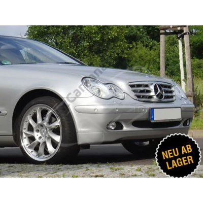 Mercedes Benz W203 krómozott szatén ezüst hűtőrács AMG stílusban