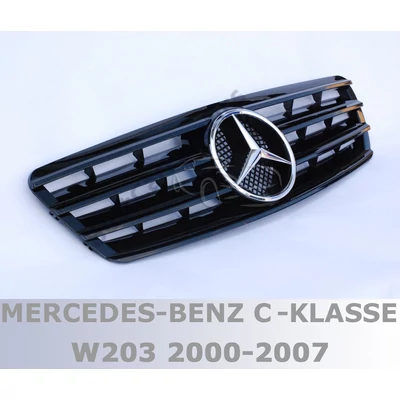 Mercedes Benz W203 lakkozott fényes fekete hűtőrács AMG stílusban