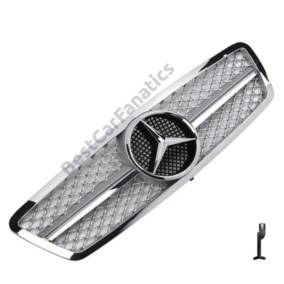 Mercedes Benz W203 króm - ezüst hűtőrács AMG stílusban