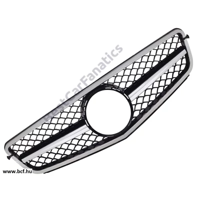 Mercedes Benz W204 króm-fekete hűtőrács C63 AMG stílusban embléma nélkül