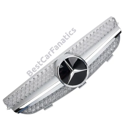 Mercedes Benz A209 C209 W209 CLK króm ezüst hűtőrács AMG stílusban