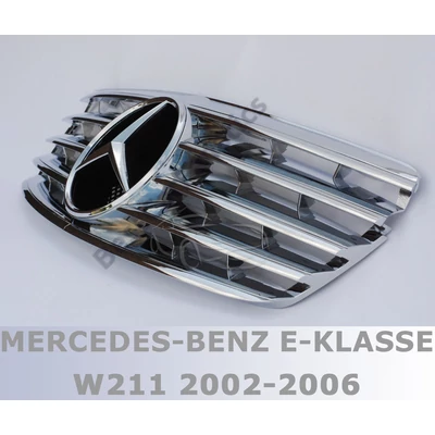Mercedes Benz W211 2002-2006 facelift előtti  króm - fekete hűtőrács AMG stílusban