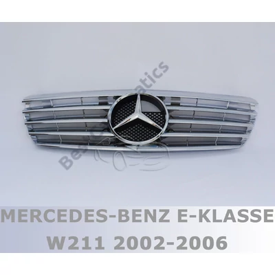 Mercedes Benz W211 2002-2006 facelift előtti  króm - fekete hűtőrács AMG stílusban