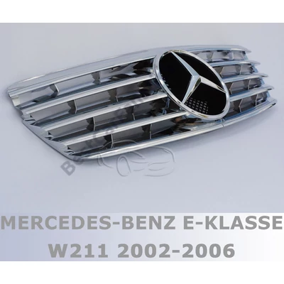 Mercedes Benz W211 2002-2006 facelift előtti  króm - fekete hűtőrács AMG stílusban