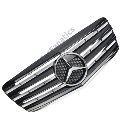 Mercedes Benz W211 2006/04 - 2009 fekete - króm hűtőrács AMG stílusban