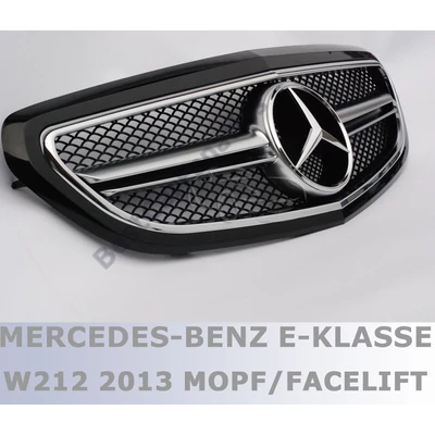 Mercedes Benz W212 MOPF facelift 2013-2016 fekete króm hűtőrács E63 AMG stílusban