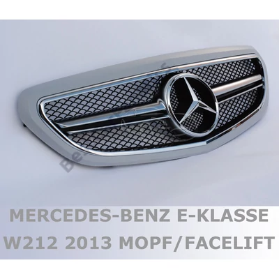 Mercedes Benz W212 2013-2016 facelift króm alapozott fényezhető hűtőrács E63 AMG stílusban