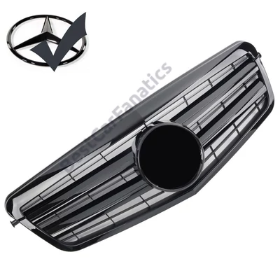Mercedes Benz W212 2009-2013 lakk fekete hűtőrács Avantgarde stílusban (lakk fekete emblémával)
