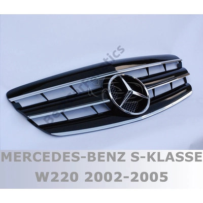 Mercedes Benz S-osztály W220 2002- 2005 fekete króm hűtőrács AMG stílusban