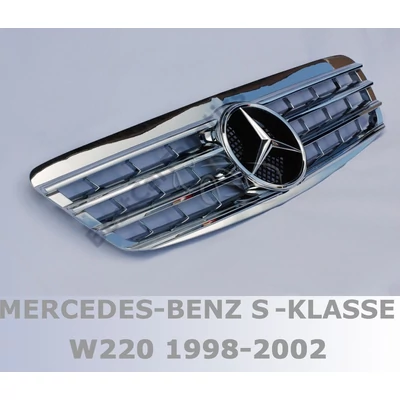 Mercedes Benz S-osztály W220 1998 - 2002 króm hűtőrács AMG stílusban
