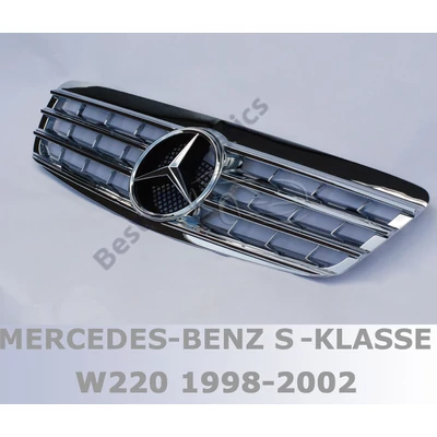 Mercedes Benz S-osztály W220 1998 - 2002 króm hűtőrács AMG stílusban