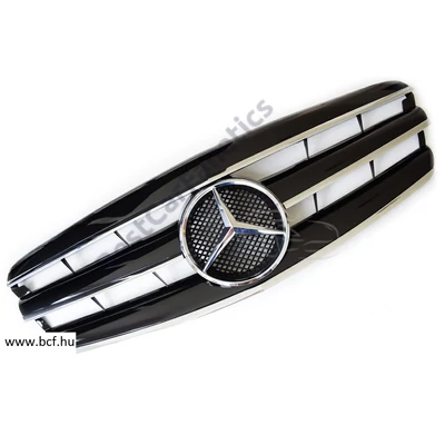 Mercedes Benz W221 2005-2009 fekete - króm hűtőrács AMG stílusban