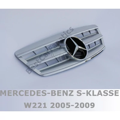 Mercedes Benz W221 2005-2009 krómozott ezüst hűtőrács AMG stílusban