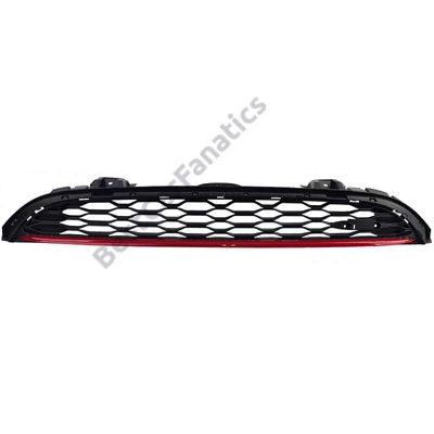 Mini Cooper F55 F56 F57 2014-2020 matt fekete hűtőrács piros csíkkal