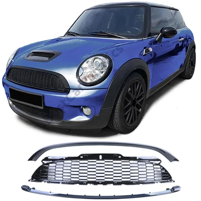 Mini Cooper R56 R57 2006-2009 lakkozott fekete hűtőrács