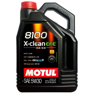 MOTUL 8100 X-clean EFE 5W-30 5L kiszerelésű 100% szintetikus motorolaj 109471