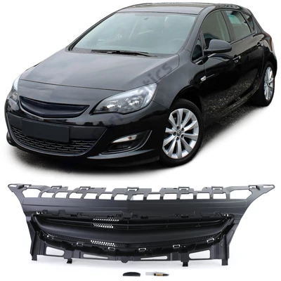 Opel Astra J 2012-2015 5ajtós ferdehátú + kombihoz OPC stílusú matt fekete hűtőrács