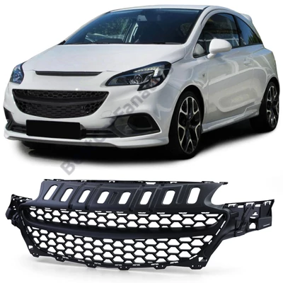 Opel Corsa E 2014- matt fekete embléma mentes hűtőrács