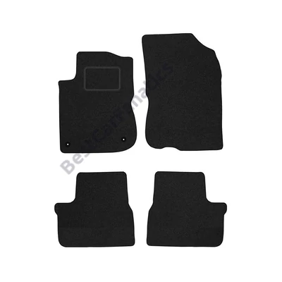 Peugeot 208 2012-2019 / 2008 2013-2019 prémium fekete velúrszőnyeg szett piros fehér cérnás varrással