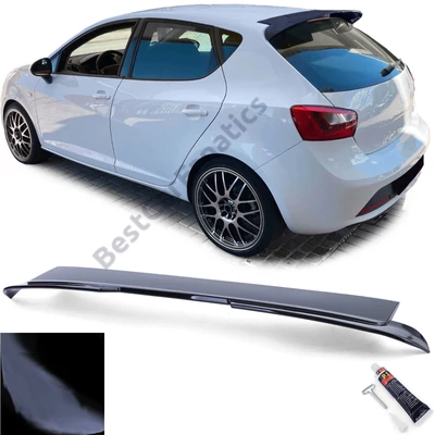 SEAT Ibiza 6J 6P 2008-2017 5ajtós lakkozott fekete hátsó ablak / tető spoiler