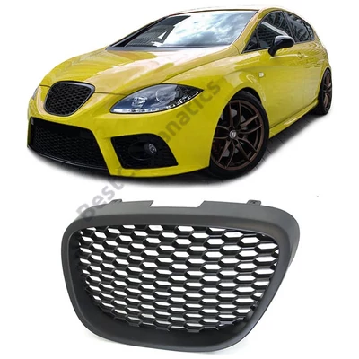 SEAT Altea 5P Toledo 5P Leon 1P 2004-2009 méhsejtes matt fekete RS hűtőrács